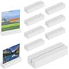 Auauraintt 10 Pezzi portacarte in legno,segnaposto legno di faggio(Bianco) | portafoto in legno per matrimoni, banchetti e feste, portacarte menù, portafoto, portacartoline