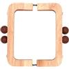 POFET Manico decorativo rettangolare Manici rotondi in legno per borse fatte a mano Manici per borsette Strumento di sostituzione Accessorio fatto a mano fai-da-te - Colore legno