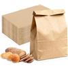 Ledebouk 100 Pezzi Borse di Carta Kraft, Piccoli Sacchetti Regalo Marroni, 21x12x7cm | Sacchetti regalo versatili per pranzo, dolci, bomboniere, matrimoni, feste di compleanno per bambini e omaggi.