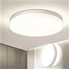 EASY EAGLE Plafoniera LED Soffitto 48W, Lampada Soffitto LED 4000K 4800LM Plafoniera Bagno Rotonda Ø30CM Plafoniere da Ufficio Luce Soffitto per Camera da Letto, Cucina, Soggiorno (Pack of 2)