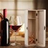 Daelesr Cassetta Legno 1 Bottiglia, 35x10x10cm, Scatola Regalo con Coperchio e Serratura, Legno Naturale, per Vino, Fai da Te e Decoupage, Matrimoni, Natale e Anniversari