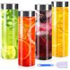 ACOMTUO 4 Pezzi Bottiglie di Vetro da 500 ML, Bicchieri per Smoothie con Scala di Misurazione, Bottiglie Vetro Acqua, Ermetiche e a Prova di Perdite, Facile da Pulire, per Acqua, Succhi di Frutta