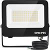 Aigostar- Faretto led 50W da Esterno, Super illuminoso da 4500 lumen e bianco naturale 4000k. Impermeabile IP65 per cortile, giardino, garage