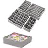 Generic Set di 4 organizer per cassetti per calzini, divisori, biancheria intima, 24 scomparti, in tessuto, per calzini, biancheria intima, fazzoletti, cravatte (grigio)