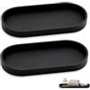 HMCEY 2 PCS Vassoio Bagno Portaoggetti,HMCEY Vassoio Porta Candele 25 X 11 X 2 CM | Vassoio Decorativo Silicone,Resistente All'Usura e Alle Deformazioni,Ampio Spazio Contenimento,Per Bagno, Cucina, Toeletta