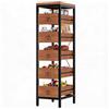 Garvee Scaffale Cucina Stretto 5 Cassetti Estraibili | Organizer salvaspazio ventilato per frutta e verdura, telaio metallico stabile, maniglie vintage, multiuso per dispensa