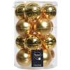 Decoris Palline per albero di Natale, oro lucido e opaco, 16 pezzi, vetro 8 cm di diametro, 16 pezzi da 8 cm