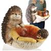 com-four® Riccio Decorativo con Fungo, Espositore Autunnale per Tavolo | Mensola - Davanzale - Piccola Ciotola per Decorazione - Noci o come Bagno per Uccelli - Figura Decorativa