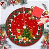SilverChry Gonna Albero di Natale Rossa 120cm - Grande Christmas Tree Skirt Girevole - Tappeto Decorativo per Casa e Capodanno