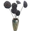 cn-Knight 6 baccelli di loto essiccati naturali con steli lunghi artificiali da 66 cm, per composizioni floreali, bouquet da sposa, decorazioni per la casa, ghirlande, centrotavola, artigianato fai da