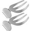 PAMINGONO Set 2 Pinze per Insalata in Acciaio Inossidabile, Mini Forchette da Antipasto a Forma di Artiglio, Strumenti Portatili per Mescolare Insalata e Frutta, per Cucina, Cocktail