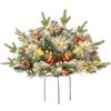Generisch 2026 Decorazioni natalizie con luci che illuminano il treppiede dell'albero di Natale luci a LED, illuminazione esterna, riempimento vaso di fiori (verde, 40 cm)