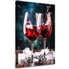 Feeby Stampa su Tela - Quadro su tela per la cucina - Quadro moderno - Vino rosso - 70x100 cm - Decorazioni Parete