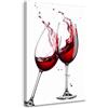 Feeby Stampa su Tela - Quadro su tela per la cucina - Quadro moderno - Calici con vino rosso - 20x30 cm - Decorazioni Parete