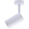 Eurekaled Portafaretto da soffitto o parete GU10 - Faretto spot orientabile 360° con fascio direzionabile - Lampadina intercambiabile - Per soggiorno, cucina, corridoio - IP20 (Bianco)