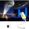 OSDUE Proiettore Galassia HD Smart 5D Olografico Luce Notturna, 1 Pellicole | 2 in 1 Galaxy Projector Night Light, Star Stelle Soffitto, Plug-and-Play, 360° a USB per Camera Letto, Soffitto, Tetto Auto