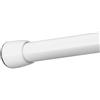 InterDesign iDesign Asta doccia per tende, Asta telescopica doccia corta ma regolabile in lunghezza, Asta tenda doccia in acciaio, bianco