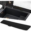 Volminex Tappetino Lavello Cucina Silicone, Tappetino Lavandino,Nero 60cm | Paraspruzzi per Lavello Cucina, Tappetini per Rubinetto, Vassoio Antigoccia Cucina, Tappetino di Drenaggio, Accessori Cucina
