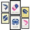 Nacnic Set di 6 poster di Cibo e Nutrizione. Mercato del mare. Natura e Nutrizione Poster per Interior Design e Decorazione. A3 & A4, senza cornici.