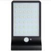 NGTFDCP Lampione solare, 36 luci solari a LED for grondaie, applique da parete con palo di montaggio, sensore movimento for esterni, illuminazione sicurezza,per Giardino,Garage(Black)