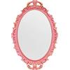 Tstarer Specchio Decorativo Vintage Rosa con Cornice, Specchi da Parete e Vassoio da Tavolo per Camera da Letto Soggiorno Comò Decor, Ovale- 24,4cm L x 36,3cm L (Rosa)