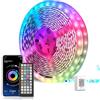 Mexllex Striscia LED 30 Metri, Bluetooth RGB Led Camera con Telecomando, App Controllato, Cambia Colore con la Musica, Luci LED Colorate per Casa, Decorazioni, Cucina, Bar, Festa