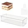 Generico Scatola trasparente per tiramisù, scatola per mousse riutilizzabile | Porta dessert, porta tiramisù, contenitore rettangolare per dessert, contenitori da forno trasparenti per pasticceria cucina