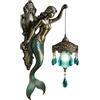 Generic Applique da parete a forma di sirena, stile vintage, luce notturna a tema oceano per camera da letto, luce ambientale morbida a batteria, per camera da letto e soggiorno