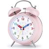 Kssvzz Sveglia Bambini con Numeri Fosforescenti, Sveglia per Bambini | Sveglia per Bambini, Funzionamento Silenzioso senza Ticchettio, Ideale per Sonno Pesante, Adulti e Bambini (Bianca)