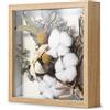 Chumix Cornice Profonda in Iegno, Cornice 3D per Oggetti e Decorazioni - Cornice 20x20 cm, per la Decorazione Fai da te di Bouquet, Esemplari, Conchiglie, aAcquerelli, Foto Commemorative (Naturale)