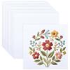 Syncharm 10 Pezzi Tela Aida per Punto Croce,20x20 cm 11CT Bianco Tessuto da Ricamo,Panno a Punto Croce per Cucito,Artigianato Fai Da Te