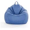 DOTBUY-SHOP Pouf Poltrona a Sacco Gigante,Colore Solido Bean Bag Bambini & Adulti (Senza Imbottitura), Morbido e Accogliente Puffo per Sedersi Poltrona da Lettura per Soggiorno (M,Blu Scuro)