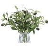 CM-UHNM 8 pezzi rami d'ulivo artificiali, 28 cm, rami artificiali, con rami d'ulivo e vasi di frutta, matrimonio, giardino, casa, ufficio, interni ed esterni, decorazione per la casa