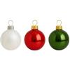 Magie di Natale Palline in vetro per albero di natale decorazione natalizia, confezione da 16 pezzi (Verde - bianco - rosso)