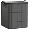 Generic Spazioso cestino portaoggetti per traslochi, portatile, pieghevole, grande capacità con cerniera, organizer in tessuto per biancheria da letto e vestiti, borsa per coperte con manici rinforzati (140 L