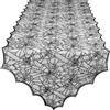 CFifHtOL Tovaglia Halloween Pizzo Ragnatela Nera，18×72inch | Runner da Tavola, Decorazione Vintage, Uso Interno, Feste di Halloween, Addobbi Spettrali