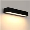 Pheashine 16W LED Applique Lunghe da Esterno, Caldo 3000K | Lampada da Parete Nero per Interni ed Esterno, IP65 Impermeabile, Adatto a Patii, Giardini, Scale, Corridoi