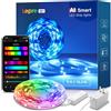 Lepro SE1 Striscia LED RGBIC 5M Smart WiFi | RGB e luce bianca regolabile, sincronizzazione musica,per gaming, camera e feste