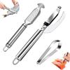 RAOLAWOBA 3 Pezzi Raschietto Squama Pesce set Squamatore Pesce in Acciaio Inossidabile Raschietto professionale per pesce 3 in 1 Squamatore Pesce Set con la pinza di pesce per Cucine Domestiche e Ristoranti