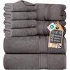 Cloud Pillow Set di Asciugamani 8 Pezzi in Cotone 100%, Ultra Assorbenti | Bagno 2 Teli Doccia 68x135 cm, 2 Asciugamani Viso 40x70 cm, 4 Lavette/Ospite 30x30 cm; morbidi e resistenti ai lavaggi