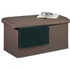 Relaxdays Panca con Contenitore, Effetto finta pelle, Imbottita, Corridoio Camera da Letto, 38x76,5x38,5 cm, Grigio Scuro, 1 pezzo