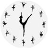 TEMPNAP Orologio da Parete Ballerina in Acrilico Bianco Movimento Super Silenzioso senza Ticchettio Decorazione Elegante per Soggiorno e Uso Domestico