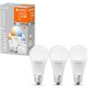 LEDVANCE Lampada LED intelligente con tecnologia WiFi, attacco E27, dimmerabile, colore della luce variabile (2700-6500K), sostituzione per 60W, SMART+ WiFi Classic Tunable White, confezione da 3