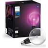 Philips Hue Lightguide G125, Lampadina smart LED globo, Large | Luce bianca e colorata, 530 lm, Smart Home, Vetro soffiato a mano, Compatibile con bluetooth, Controllo vocale