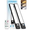 PZSUNLY Led Sottopensile Cucina con Telecomando, 20 cm Dimmerabile | Luce Led Sottopensile con Sensore di Movimento, Magnetica, Ricaricabile Luce Armadio per Corridoi, Armadi, Cucine (Nero)