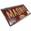 Gingiero Targa in metallo vintage Madrid, 30 x 15 cm, souvenir della Spagna, targa in latta retrò Puerta de Alcalá, decorazione da parete per casa, bar, pub, caffetteria, ufficio