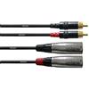 CORDIAL - Cavo Sbilanciato Stereo, 2x RCA Maschio/2x XLR Maschio REAN 1,5 m