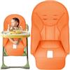 ARSBORUI Cuscino Per Seggiolone Per Bambini, Fodera per Sedia da Pranzo, Fodera Di Ricambio Per Seggiolone, Traspirante in Pelle PU, Universale per Peg-Perego, KosmicJané, Baoneo, Siesta Zero3 (Orange)