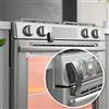 EUDEMON 1 Pezzi Serratura frontale del forno aggiornata, serratura della porta del forno a prova di bambino, nessun attrezzo necessario o trapano (Nero)
