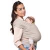 Boba Fascia Porta Bebè Elastica, Cotone, Neonato, Beige | Fascia Porta Bebè Traspirante a Mani Libere; sostegno Ergonomico e Sicuro dal neonato al bambino, 3-16 kg.